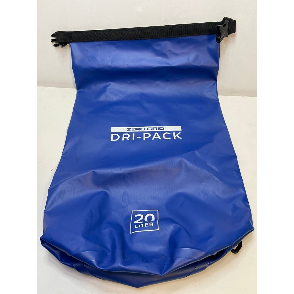 Zero Grid Dri Pack 20 liter waterproof bag 24" x 14" camping hiking blue